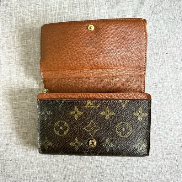 Louis Vuitton Womens Brown Monogram Canvas Leather Wallet Authentic - Picture 2 of 13